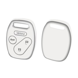 YALNORVA for Honda Key Fob Cover, TPU Key Fob Case Cover Fits for Honda Accord Civic Pilot CR-V EX CRZ Crosstour Hybrid Acura Car Accessories Smart Key Holder, White