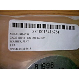 US Army Aviation and Missle Helicopter flat washer 1560-EG-129 Aluminum with flat side 5310013416754