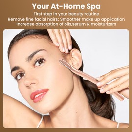 COSYLIFE Eyebrow Razor Dermaplaning Tool with 10 Blade Refills Exfoliating Face Razors for Women Facial Razor for Peach Fuzz and Eyebrow Hair Removal