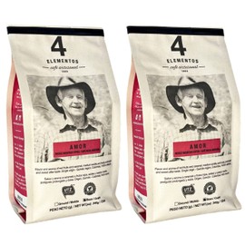 Café 4 Elementos - Special Colombian Coffee - Medium Roast - (Whole Bean) (12 oz) pack of 2