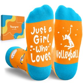 HAPPYPOP Gifts for Volleyball Lovers - Fun Sand Volleyball Socks, Cool Beach Socks, Stocking Stuffers