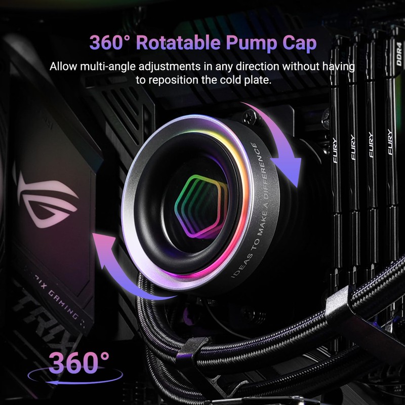 ID-COOLING FX360 INF 360mm Liquid CPU Cooler, AIO Cooler with