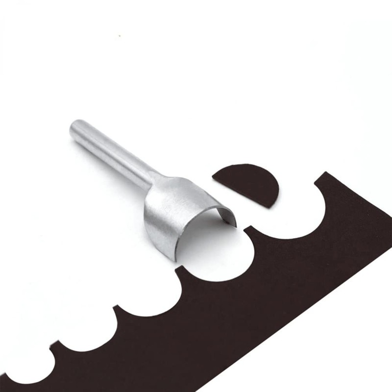 Leather Half Round Cutter Punch, Steel Corner Hole Belt Circle