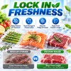 50-Pack Vacuum Food Storage Bags for Food Preservation – Reusable