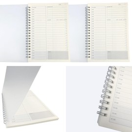 2 Pack To do List Planner Notebook, 240 Pages A5 Lined Notebooks, Productivity Checklist for Work or Study Planning with Hourly Schedule Checklist & Personal Organiser