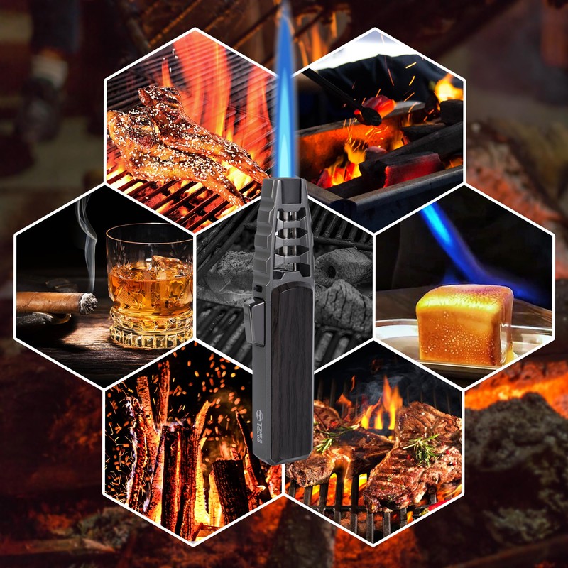 Butane Torch Lighter, welding torch,super long flame,Refillable Kitchen Cooking Torch