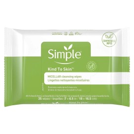 Simple Kind to Skin Cleansing Facial Wipes 25 Face Wipes and  Makeup Remover