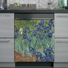 Tomhong 2D Flat Irises Flower Dishwasher Magnetic Cover 23x26 Inch