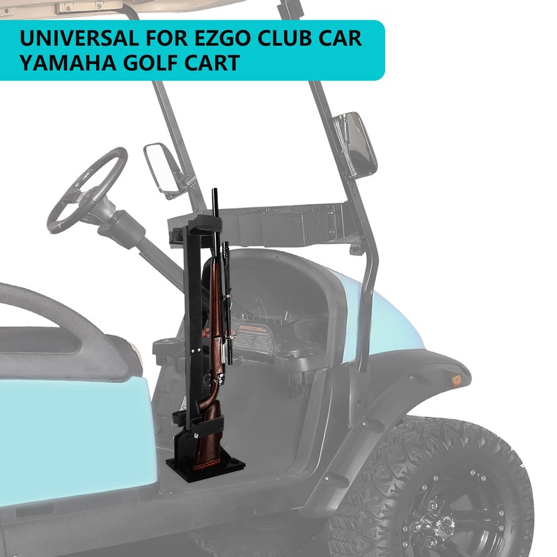 10L0L Golf Cart Gun Rack,Stand Up Gun Holder,Adjustable Guns Mount