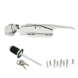 Adontze Walk in Cooler Door Handle,Freezer Door Handle, Walk in Cooler Door Closer Complete Latch Kit, Offset -1/8 in to 1/4 in (Silver, 1/8 In-1/4 in(Flush))