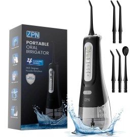 ZPN Cordless Water Flosser Dental Oral Irrigator Travel Teeth Cleaner Floss Pick NEW - White