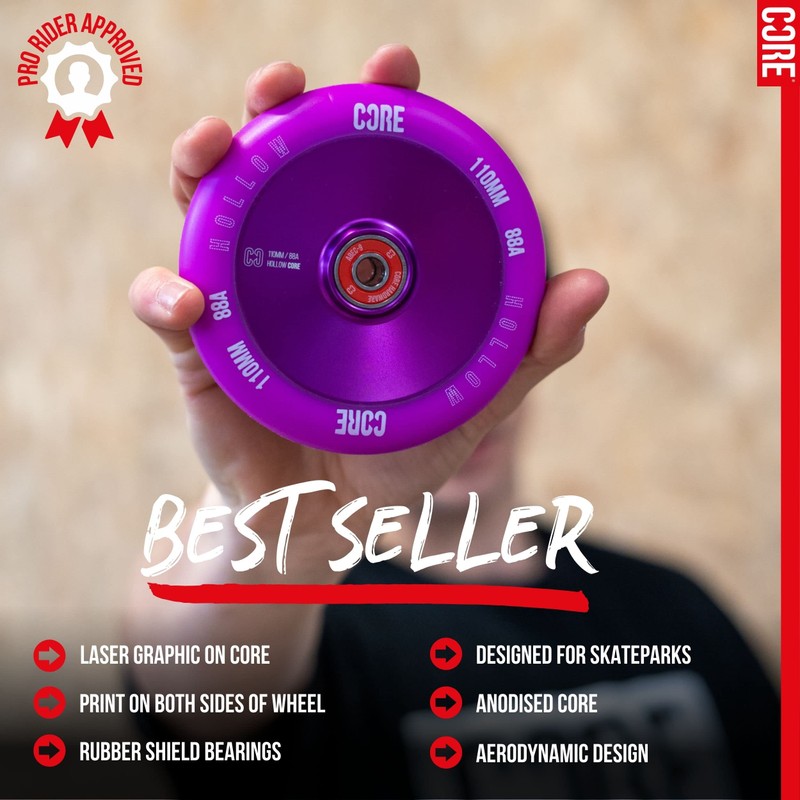 CORE Hollow Stunt Scooter Wheel 110mm ABEC 9 Bearings (Replacement