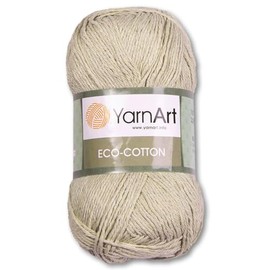 Frida's Wollhaus YarnArt 100 g Eco-Cotton Knitting Crochet Cotton Yarn Amigurumi 20 Colours (768 | Light Brown | 8681338515699)