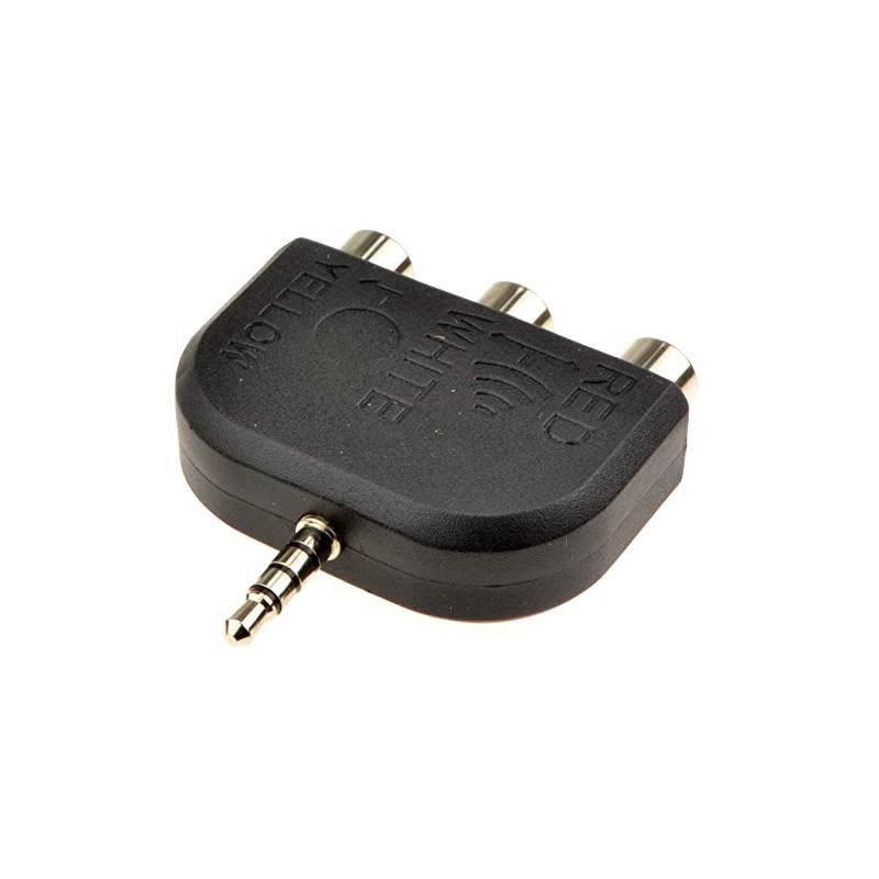 kenable 3.5mm Jack to 3 Phonos/RCA 4 pole AV out