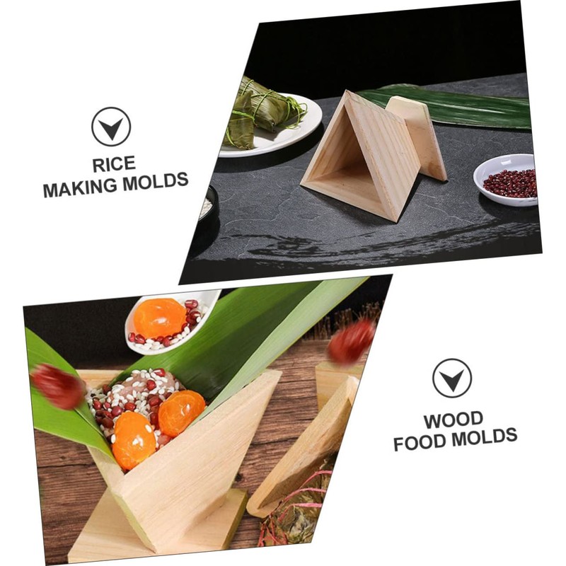 Ciieeo 2pcs Wooden Rice Ball Molds Moulds Rice-Pudding Molds (Wood