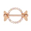 PIERCE ME (2pcs) Rose Gold Plated AB Clear Jeweled Sweat
