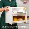 Arise Stylish Bamboo Bread Box for Kitchen Countertop, Extra Large
