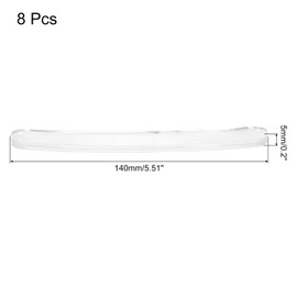 uxcell 8pcs Door Stoppers Quiet Wall Protectors 5.5" x 0.7" Self Adhesive Reusable Clear Rubber Strip, Wall Shield Cushion for Home, Office, Wall Protector from Door Strips