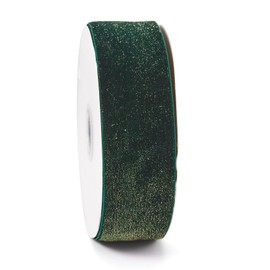 Magibead Metallic Glitter Velvet Ribbon 9 Yards 1-5/8 inch Sparkle Velvet Ribbon for Gift Wrapping Floral Bouquets Hair Bowknot Arts Home Decor(Sea Green)