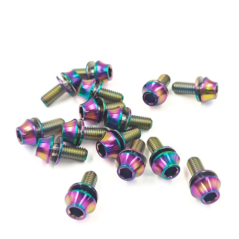 M5x12mm Titanium Bolts with Washers MTB Bike Bicycle Water Bottle
