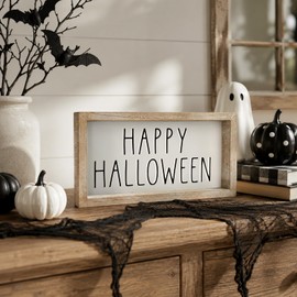 pechpell 3D Metal Happy Halloween Sign Table Mantel Shelf Desk Home Decor