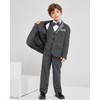 LOLANTA Tuxedo Black Boys Suit, Page Boy Suits for Wedding,