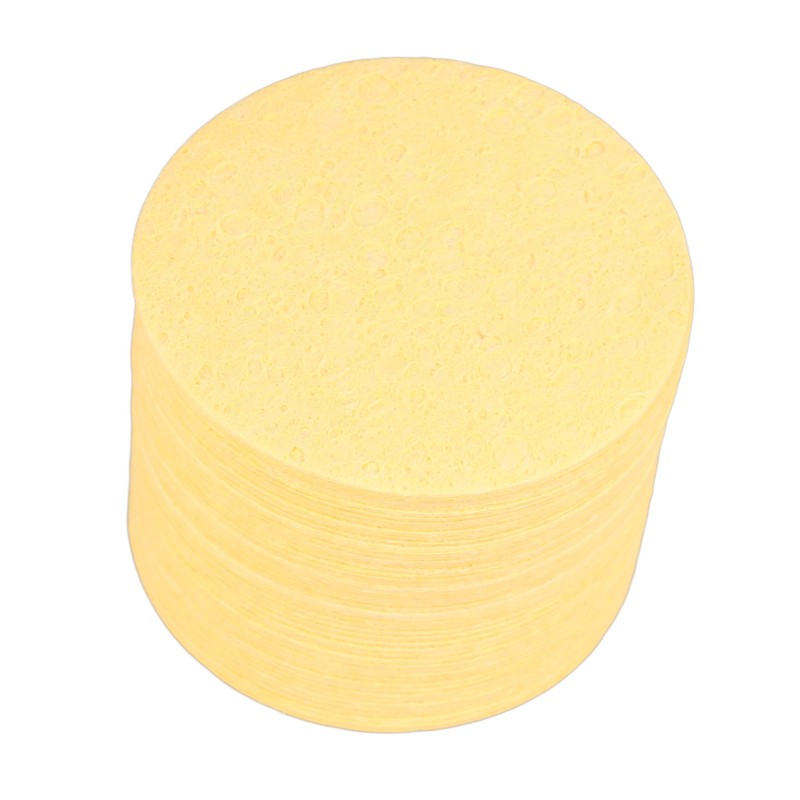 Compressed Wood Pulp Facial Sponges Natural Cellulose Face Sponge for