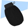 FRCOLOR Bath Exfoliating Scrub Gloves for Dead Skin Removal Black