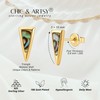 18K Gold-Plated 925 Sterling Silver Hypoallergenic Dainty Abalone Shell Triangle