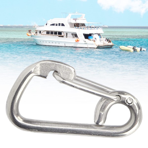 Stainless Steel Spring Hook Carabiner Safety Clip Key Ring Carabiner