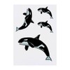 4 x 'Orca' Temporary Tattoos - Water Resistant, Skin-Safe, Non-Toxic