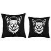 Corgi With Headphones DJ Music Dog Lover Throw Pillow