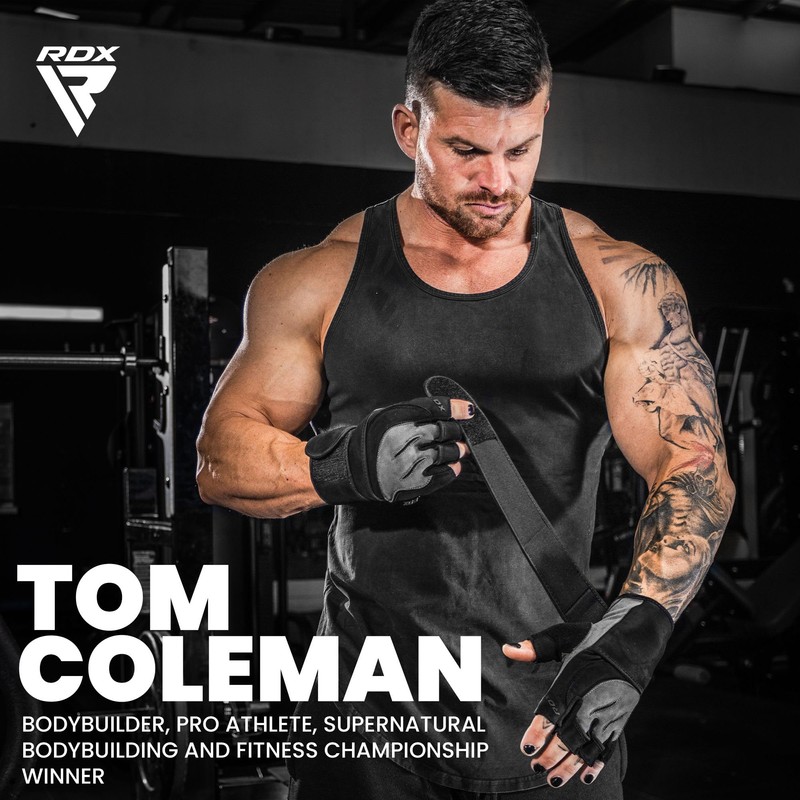 GymGlovesLeather-Grey/Blk-UK-S