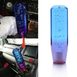 Car Manual Gear Shifter Crystal Bubble Shift knob Crystal Gear Shift Head Specification: Blue + Purple, 20CM (Adaptation: 8MM1.25; 10MM1.25; 10MM1.5)