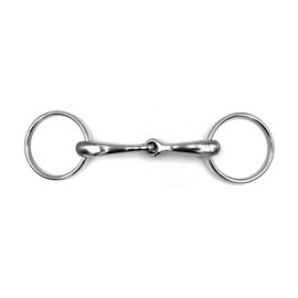 Equine Smile ES0082 ErgoBit Water Snaffle Bit Simple Broken Anatomically Shaped Mouth Friendly Stainless Steel Ring Diameter 65 mm Bit Thickness 16 mm (13.5 cm)