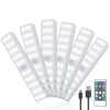 LED Closet Light, 6 Pcs 30LEDs Dimmer Rechargeable Motion Sensor