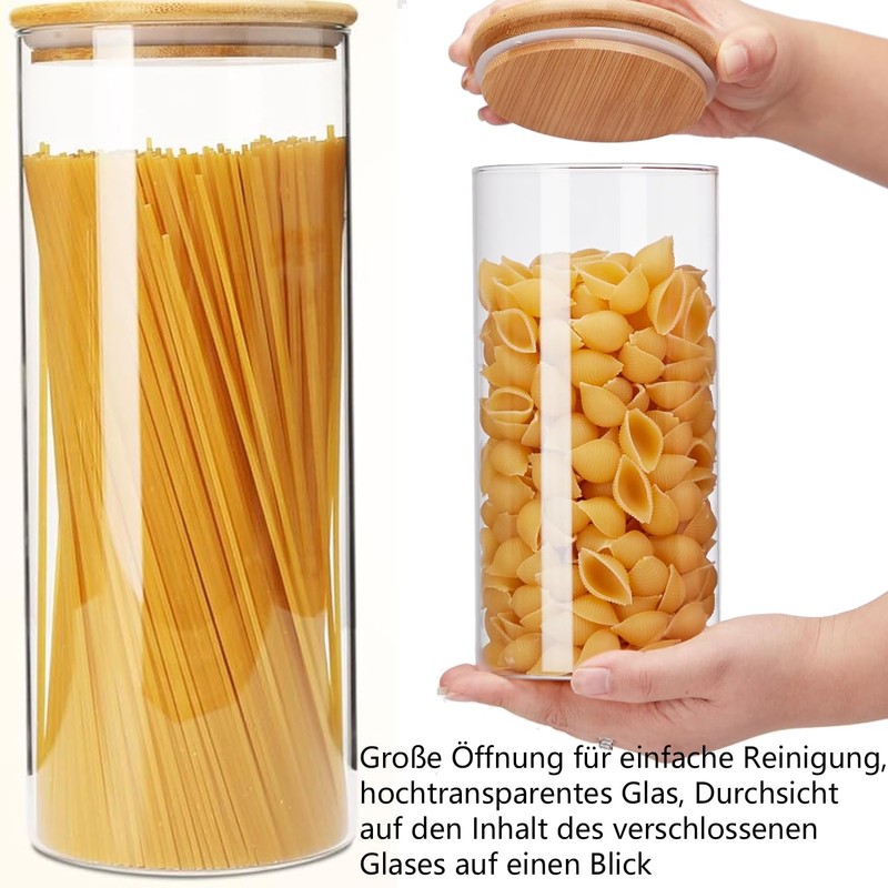 LATRAT Storage Jars with Lid Set, Storage Airtight Storage Jars