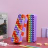 Waterproof Rainbow Push Bubble Stationery Box Silicone Decompression Toy Rectangle