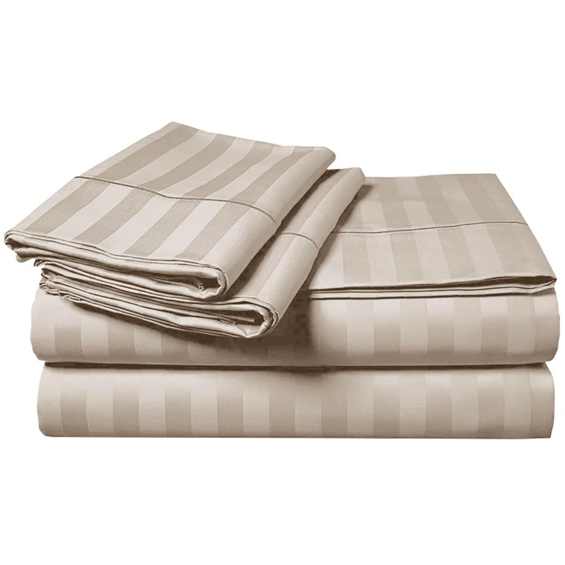 MOONLIGHT20015 Single Duvet Cover Set Reversible Stripes Satin Bedding Set
