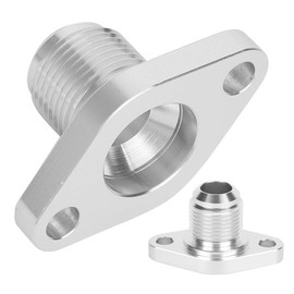 Aluminum Turbo Oil Drain Return Flange T3 T4 T04 GT40 GT55 Silver 12 AN Auto Parts