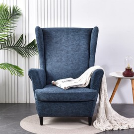 MINGPINHUIUS Wingback Chair Cover Sofa Slipcover - Stretch Polyester Wingback Armchair Covers Super Soft Furniture Protector Couch for Living Room Machine Washable/Skid Resistance