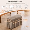 NICEEC Spandex Stretch Piano Bench Cover with Skirt Removable Ottoman