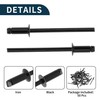 TUCKBOLD Open End Large Flange Blind Rivets Black 50 Pcs