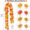 Guirnalda de Otoño con Luces Cálidas, 1.75 m, Hojas de