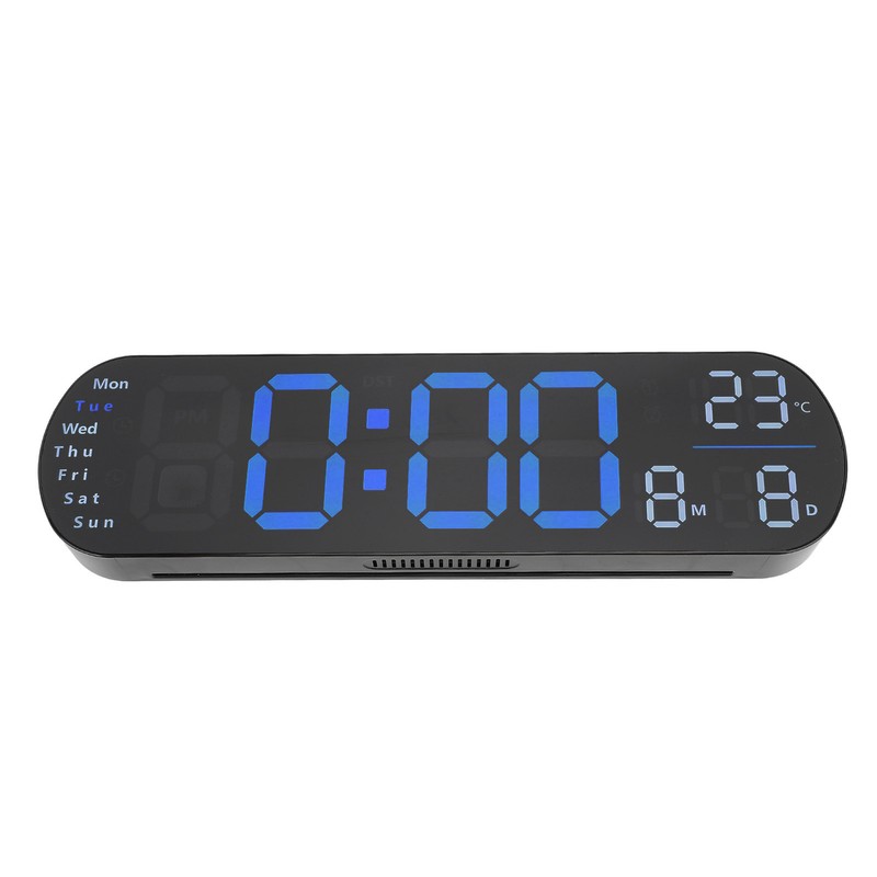 Digital Wall Clock Large Display with Remote Control Auto Brightness