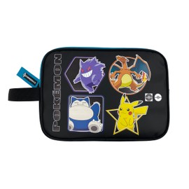 CYPBRANDS Unisex Kid's Pokémon Neceser-Geo Toiletry Bag, Black/White, One Size