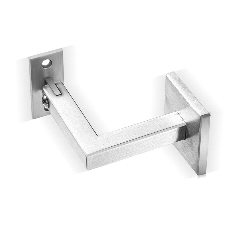 2 x 304 Stainless Adjustable Handrail Brackets, Heavy Duty Wall