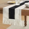 30×240cm Boho Table Runner with Tassels Hand Woven Cotton Macrame