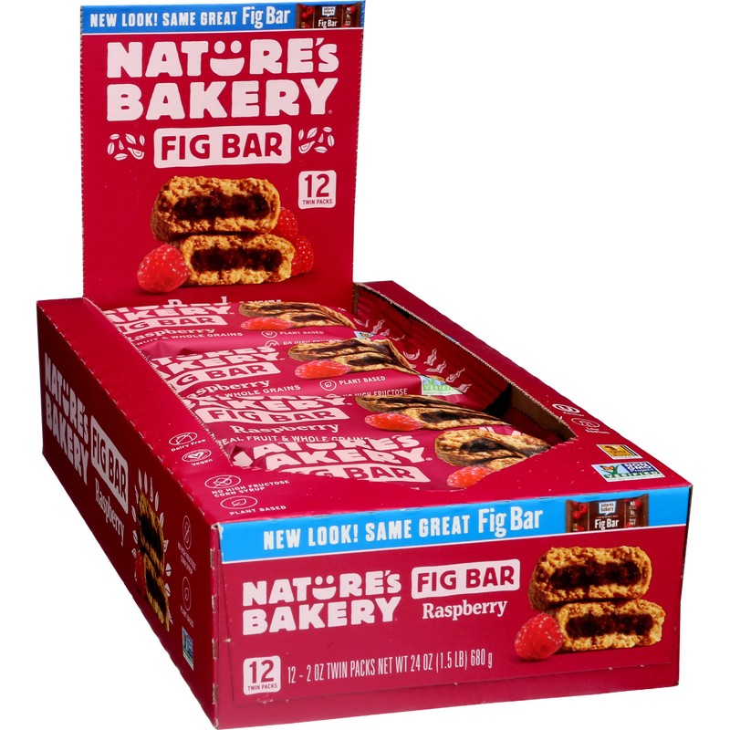 Nature's Bakery Raspberry Whole Wheat Fig Bar, Vegan, Non GMO,