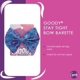 Goody Nostalgia Large bow - 3-Pack, Assorted Colors - Great Comb For Easily Pulling Up Your Hair - Pain-Free Hair Accessories For Women, Men, Boys, And Girls